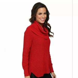 Michael Kors Cowl Neck Sweater Womens Red Cotton Blend Size Small
